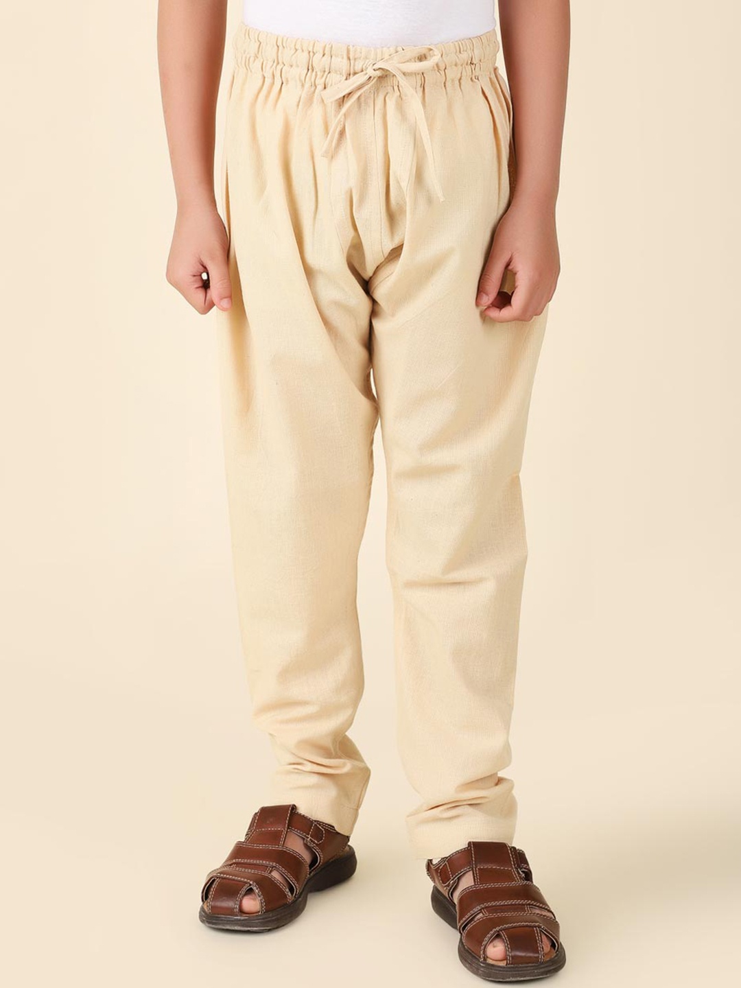 

Fabindia Boys Mid Rise Cotton Pyjamas, Beige