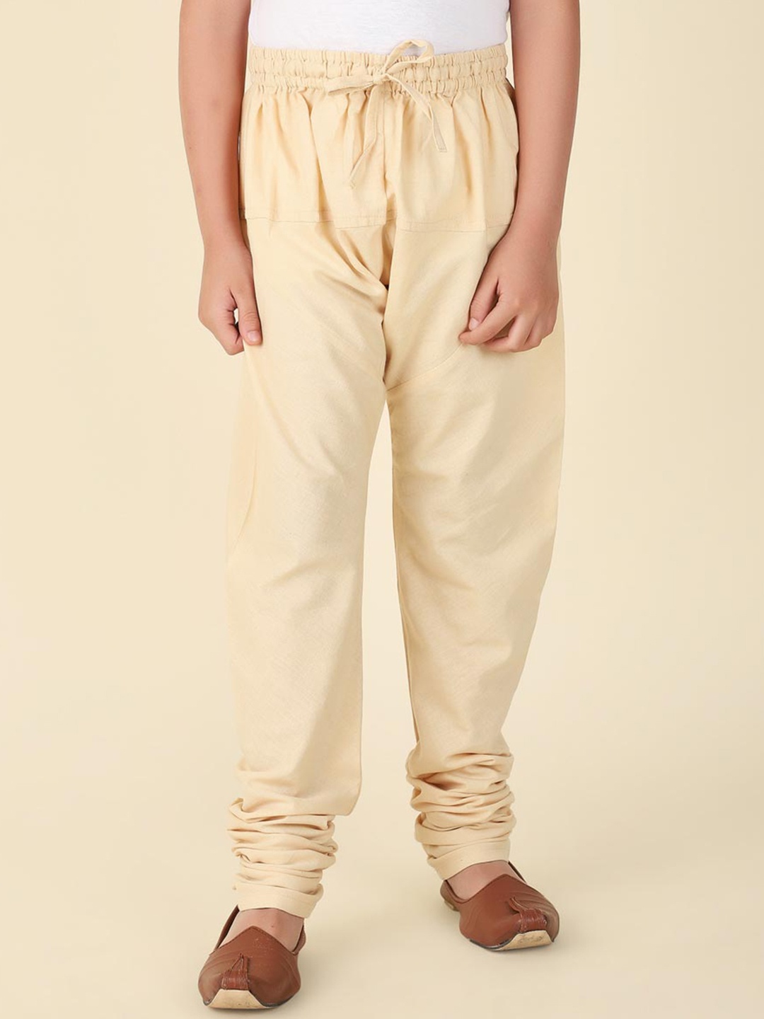 

Fabindia Boys Cotton Slim Fit Churidar, Beige