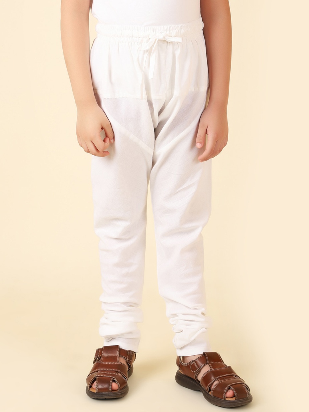 

Fabindia Boys Pure Cotton Slim Fit Churidar, White