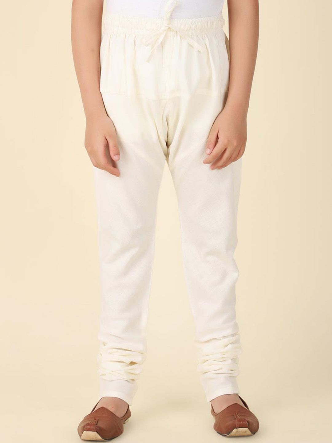 

Fabindia Boys Pure Cotton Slim Fit Churidar, Off white