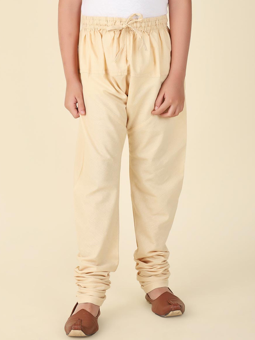 

Fabindia Boys Pure Cotton Slim Fit Churidar, Beige
