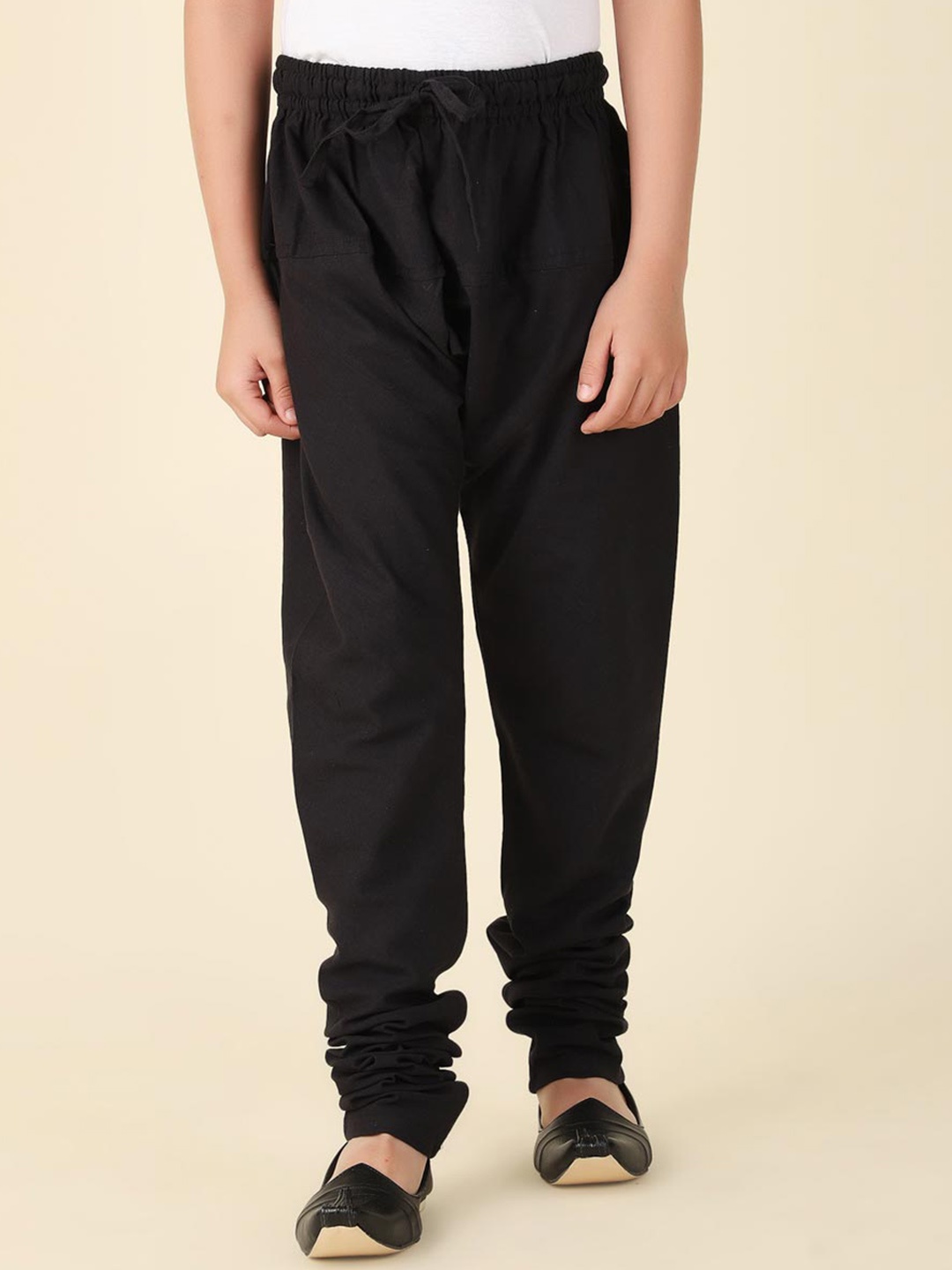 

Fabindia Boys Cotton Slim Fit Churidar, Black