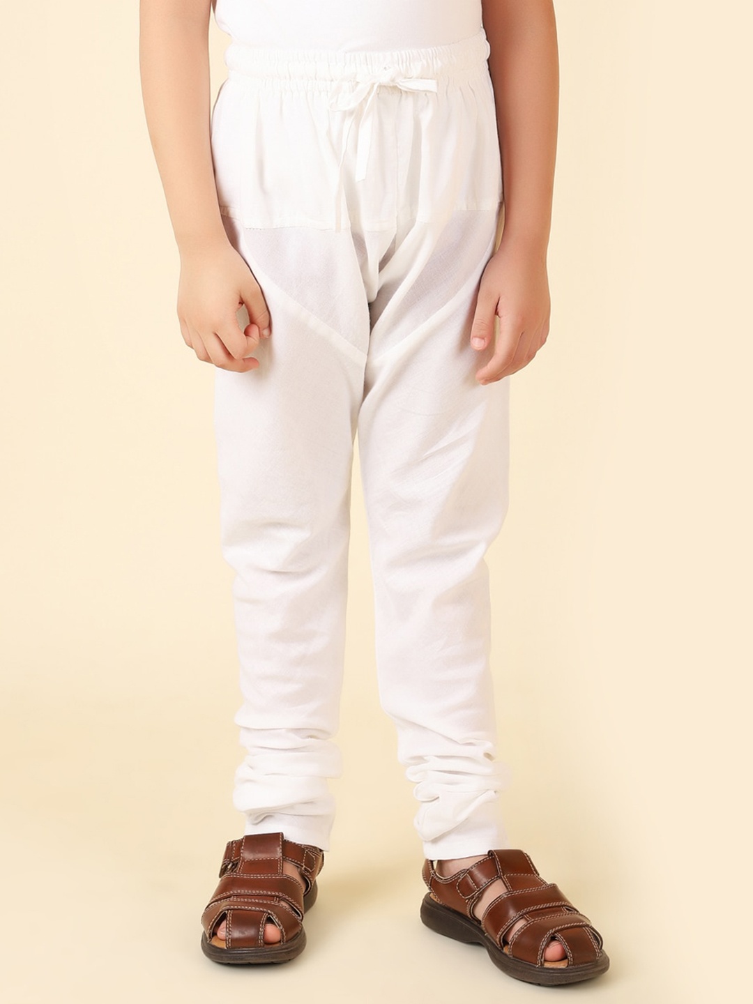 

Fabindia Boys Pure Cotton Slim Fit Churidar, White