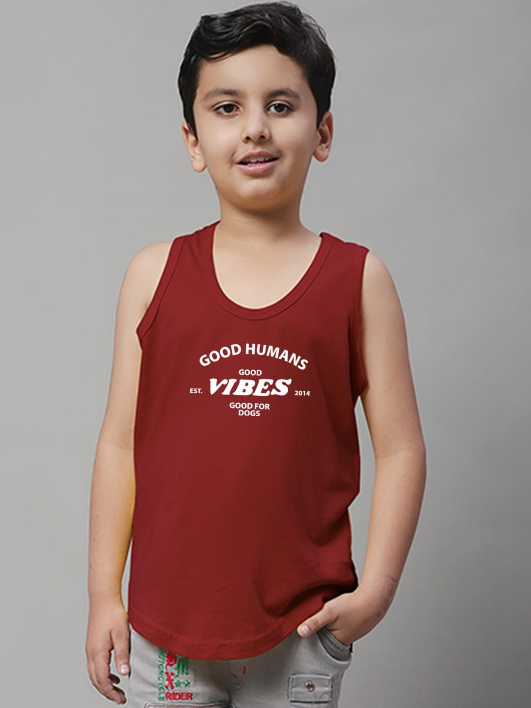 

Friskers Boys Printed Bio Wash Pure Cotton Innerwear Vests KDC453-14-2-3Y, Maroon