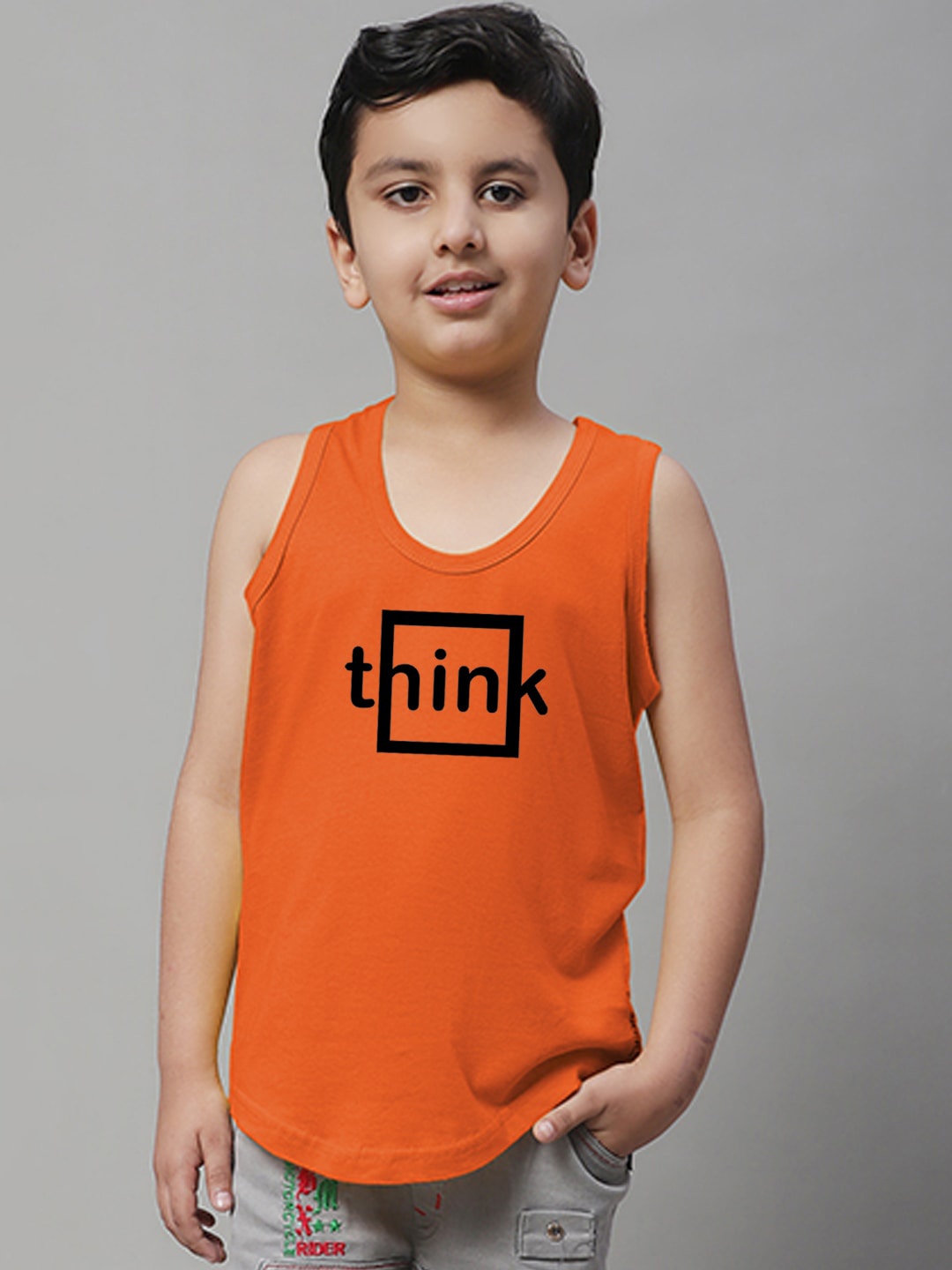 

Friskers Boys Typography Printed Pure Cotton Innerwear Vests KDC477-08-2-3Y, Orange