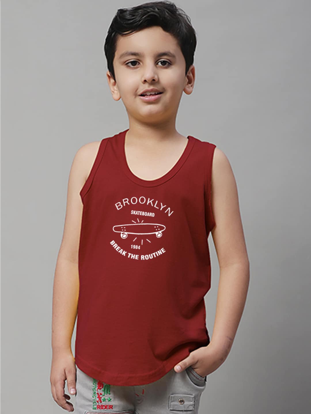 

Friskers Boys Printed Bio Wash Pure Cotton Innerwear Vests KDC451-14-2-3Y, Maroon