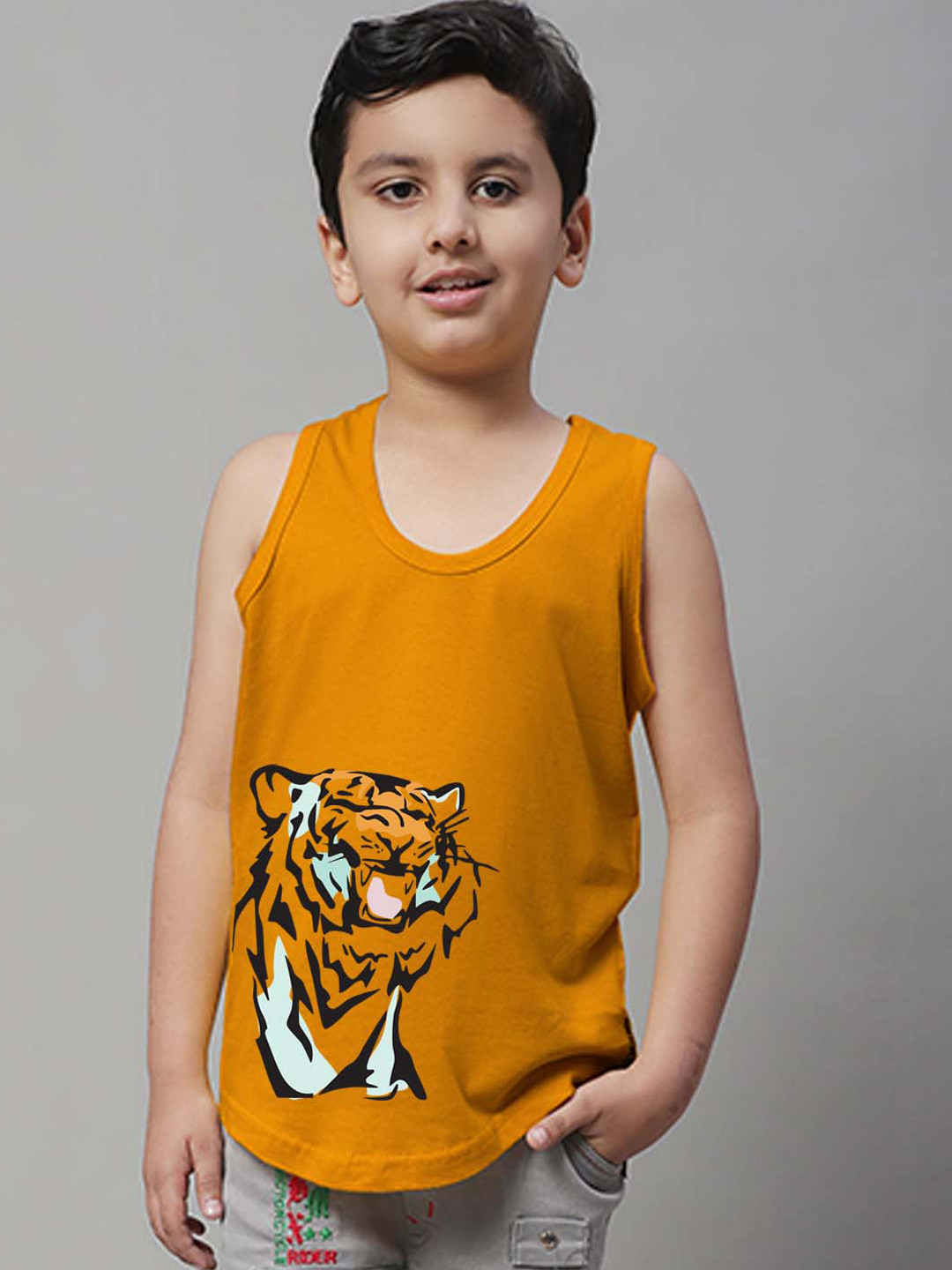 

Friskers Boys Printed Bio Wash Pure Cotton Innerwear Vests KDC459-26-2-3Y, Mustard