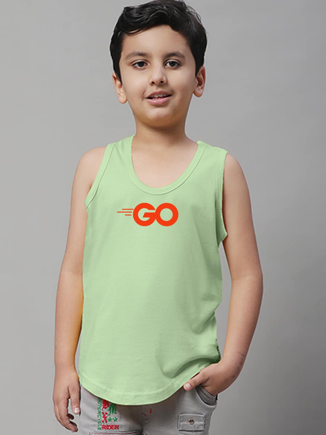 

Friskers Boys Printed Pure Cotton Innerwear Vests, Sea green