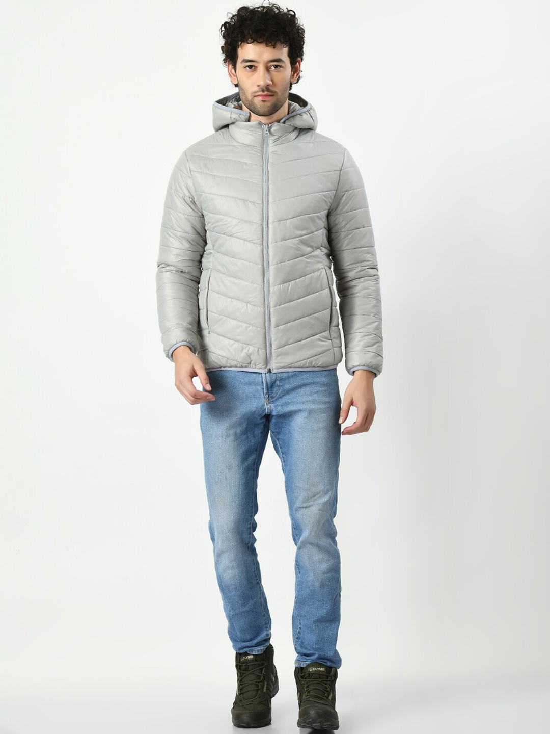 

TBOJ Hooded Anti Odour Lightweight Puffer Jacket, Grey
