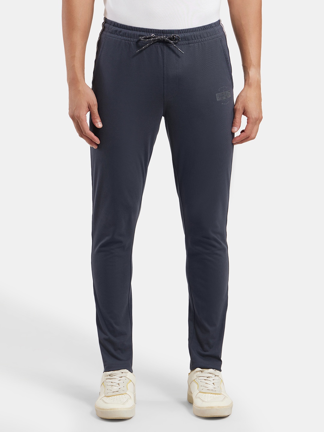 

Jockey Combed Cotton Rich Slim Fit Trackpant with Side and Back Pockets-9501, Grey