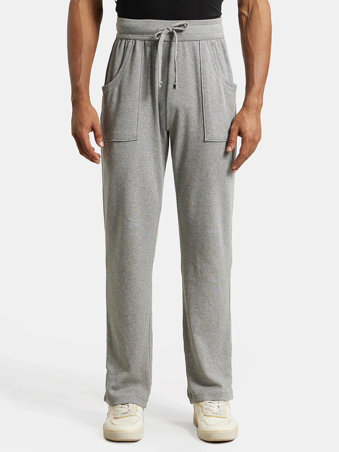 

Jockey Men Mid-Rise Slim-Fit Straight Lounge Pants, Grey
