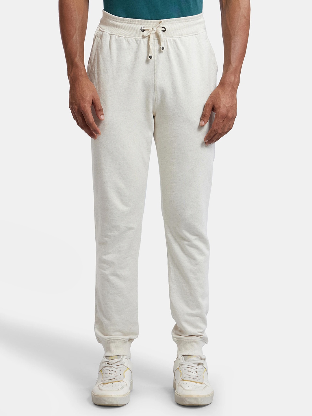 

Jockey Combed Cotton Rich Slim Fit Jogger with Side Pockets-US90, Cream