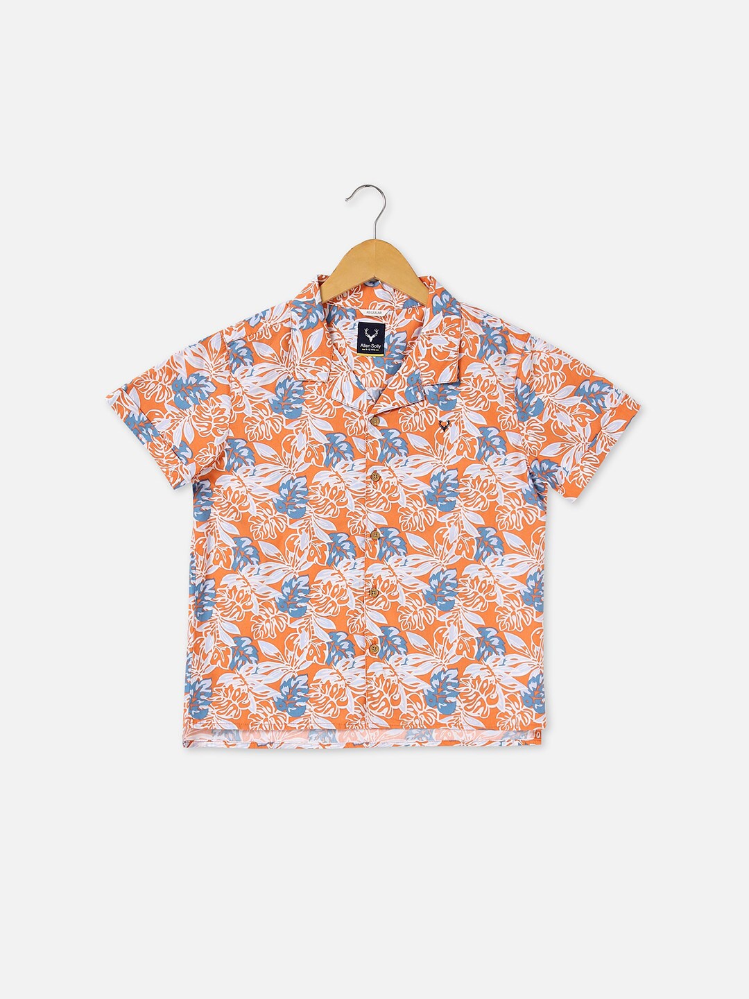 

Allen Solly Junior Boys Floral Printed Pure Cotton Casual Shirt, Orange
