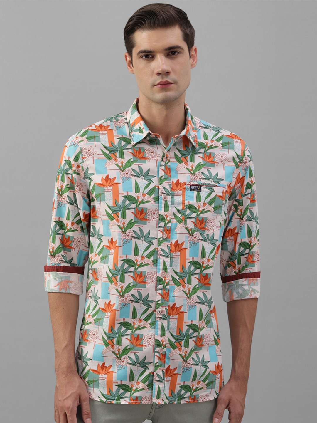 

Allen Solly Floral Printed Casual Shirt, Orange