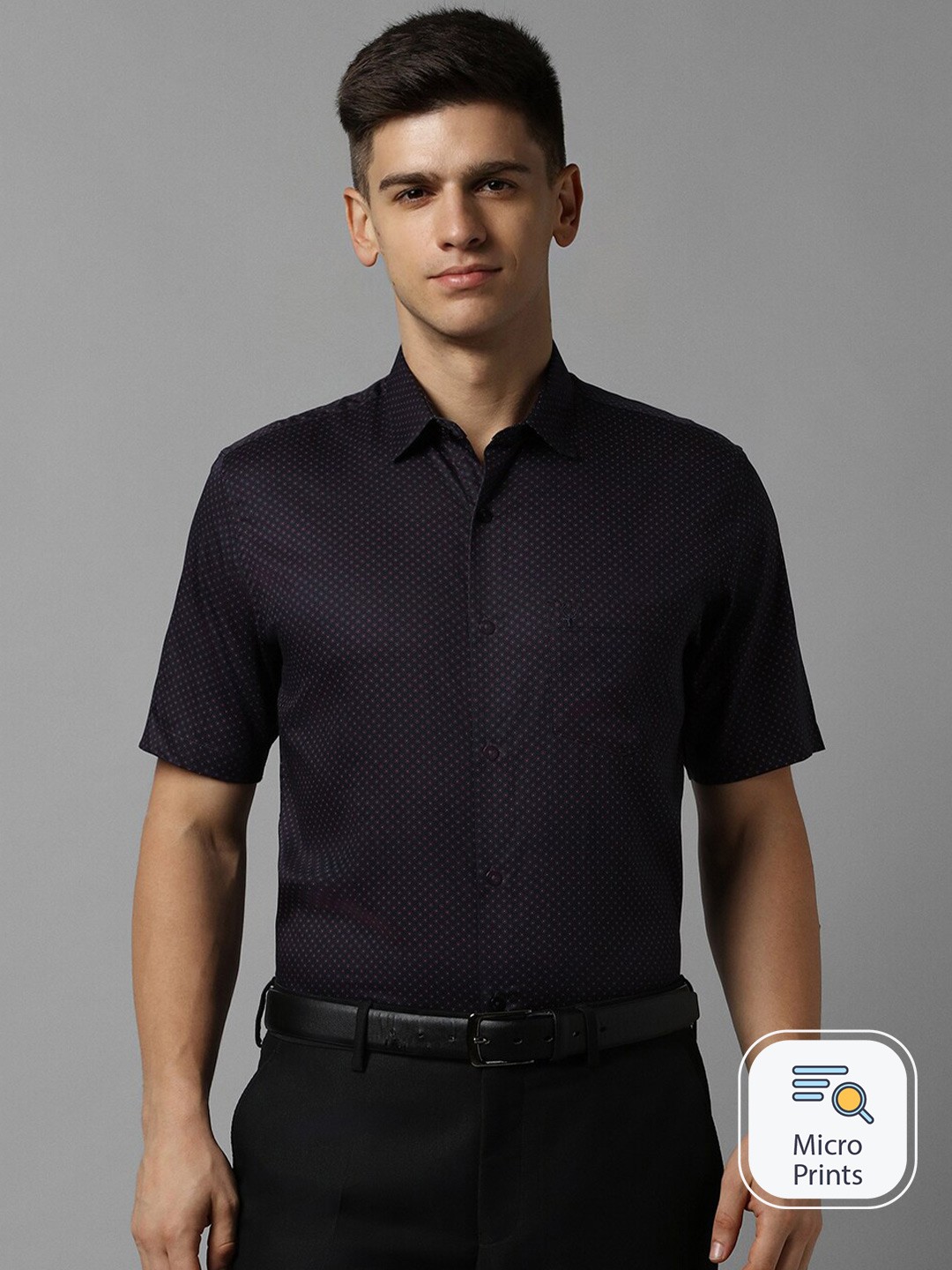 

Allen Solly Floral Printed Slim Fit Cotton Formal Shirt, Purple