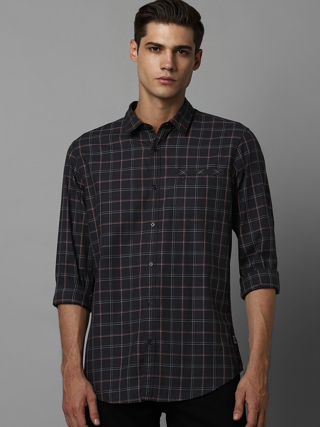 

Allen Solly Checked Pure Cotton Casual Shirt, Black