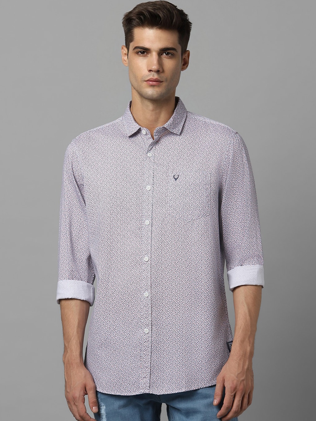 

Allen Solly Micro Ditsy Printed Pure Cotton Casual Shirt, White