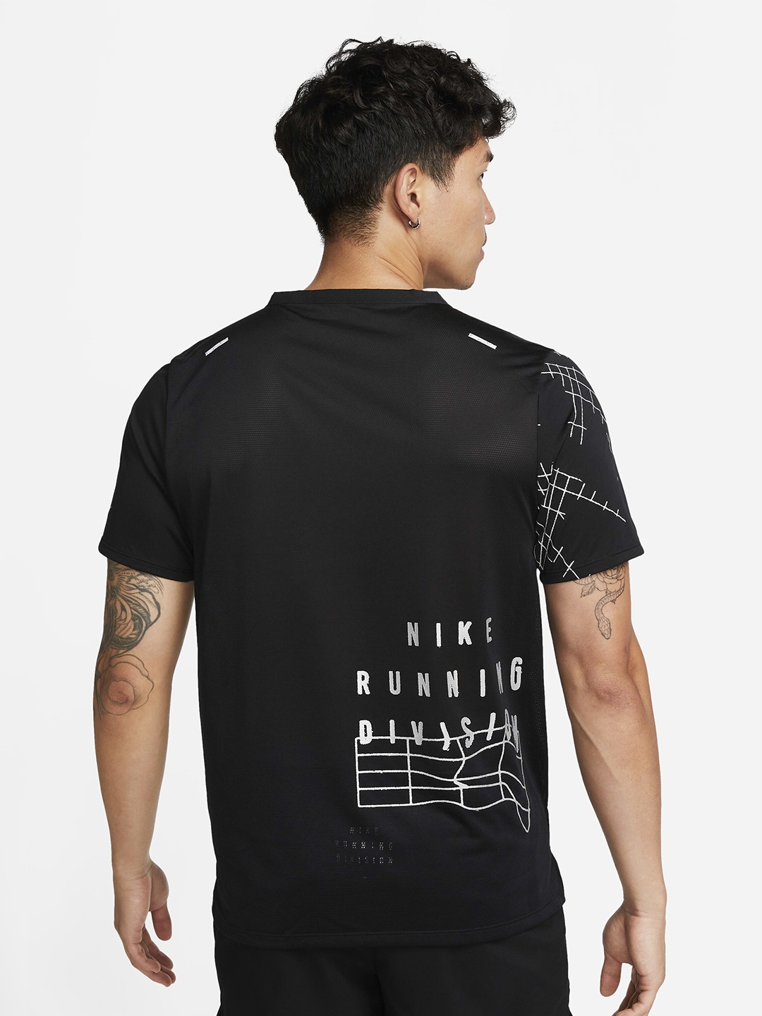 

Nike Dri-FIT Run Division Rise 365 Flash Printed Short-Sleeve Running T-Shirt, Black