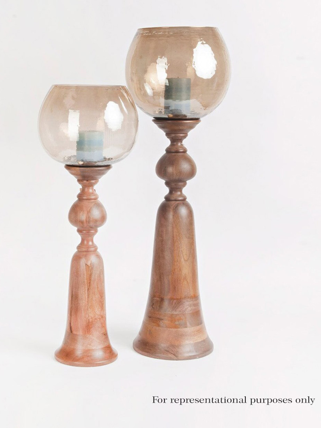 

Fabindia Rajasee Brown & Transparent Candle Holder