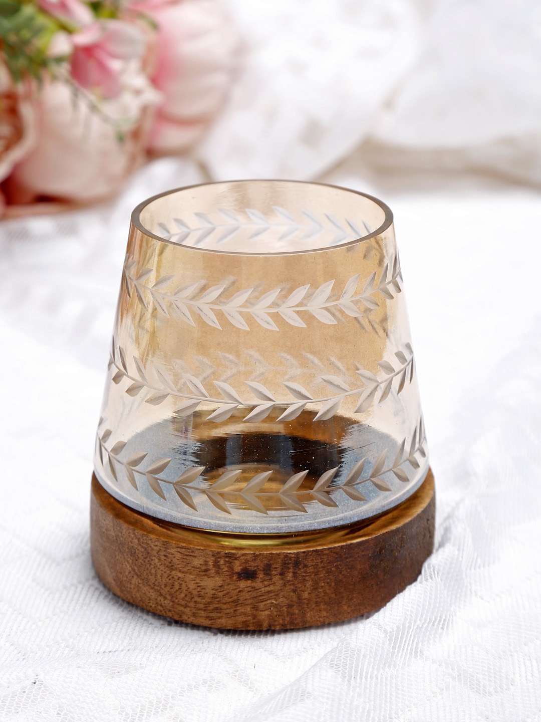 

Fabindia Brown Textured T-Light Candle Holder