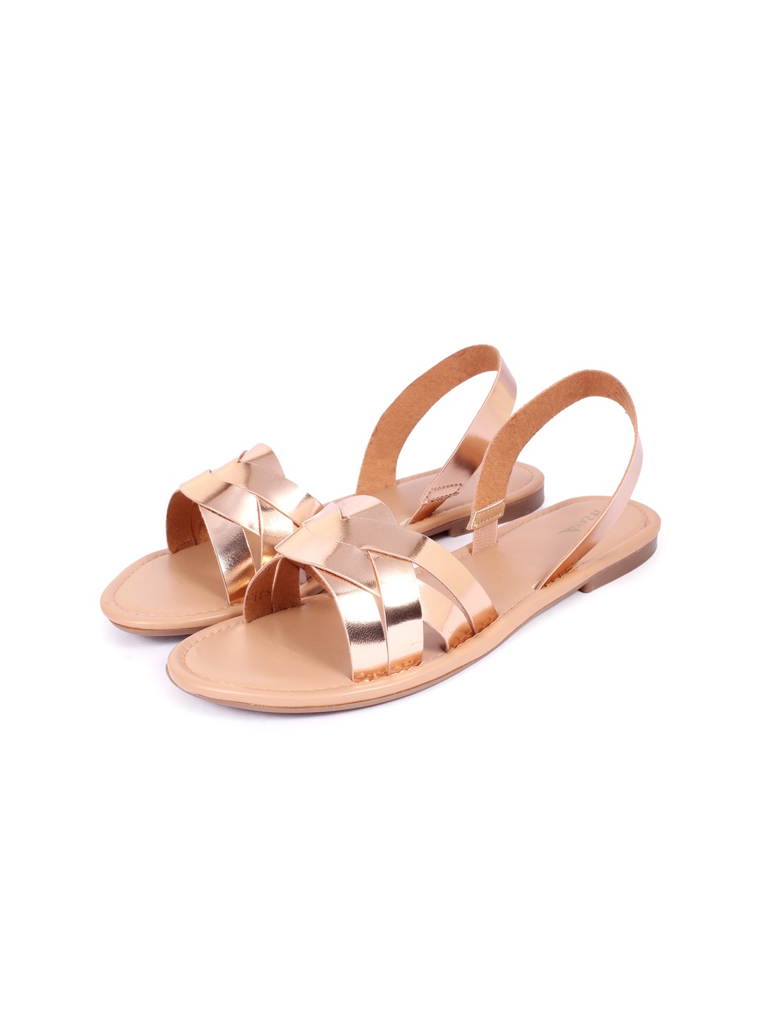 

WZAYA Solid Open Toe Flats, Pink