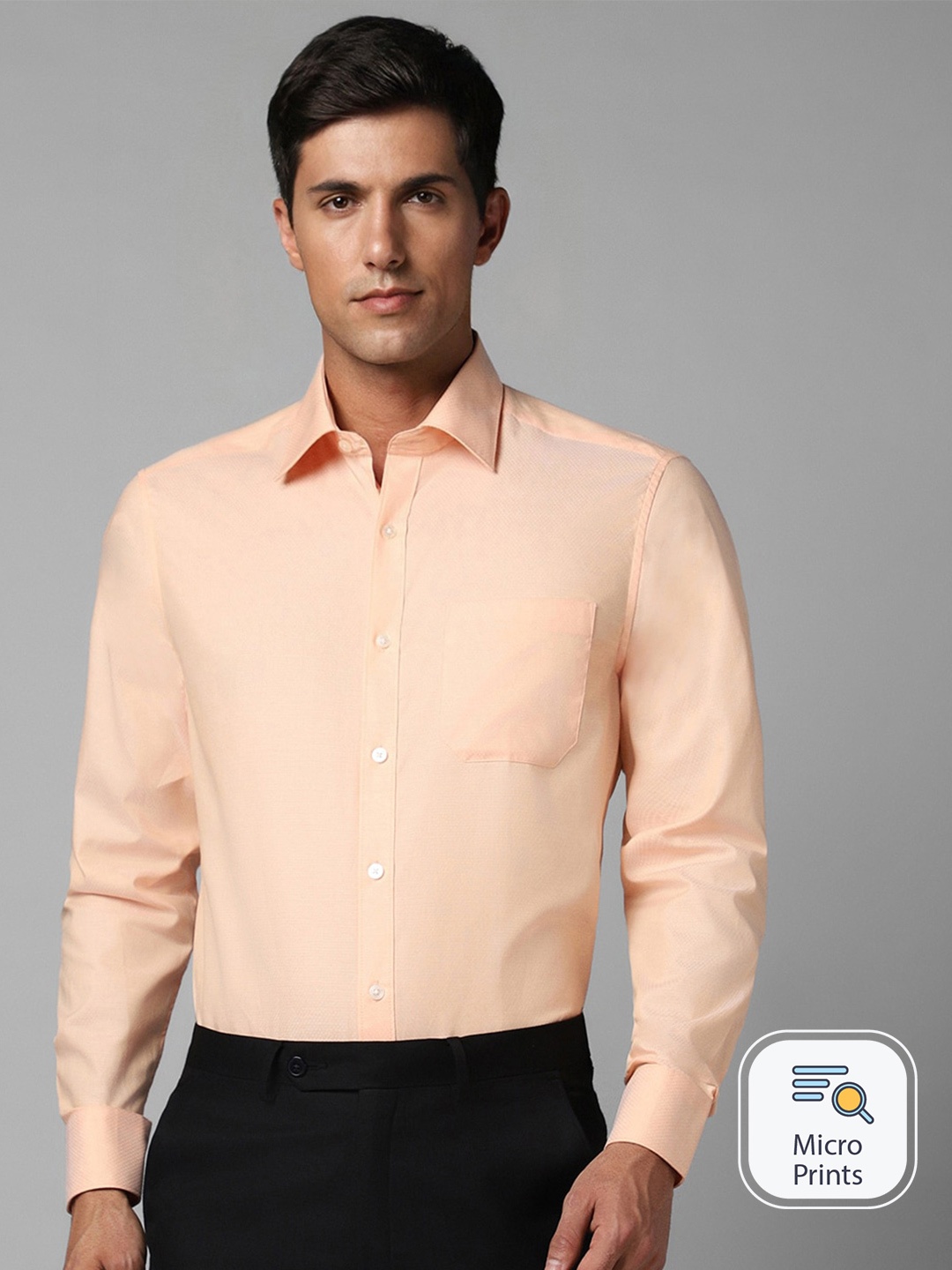 

Louis Philippe Pure Cotton Opaque Formal Shirt, Peach