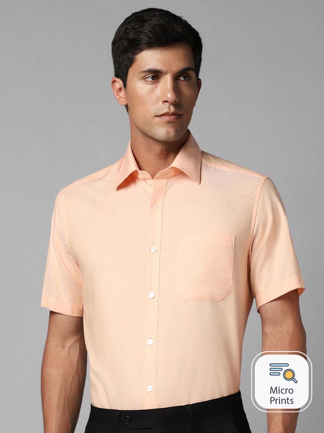 

Louis Philippe Pure Cotton Opaque Formal Shirt, Peach