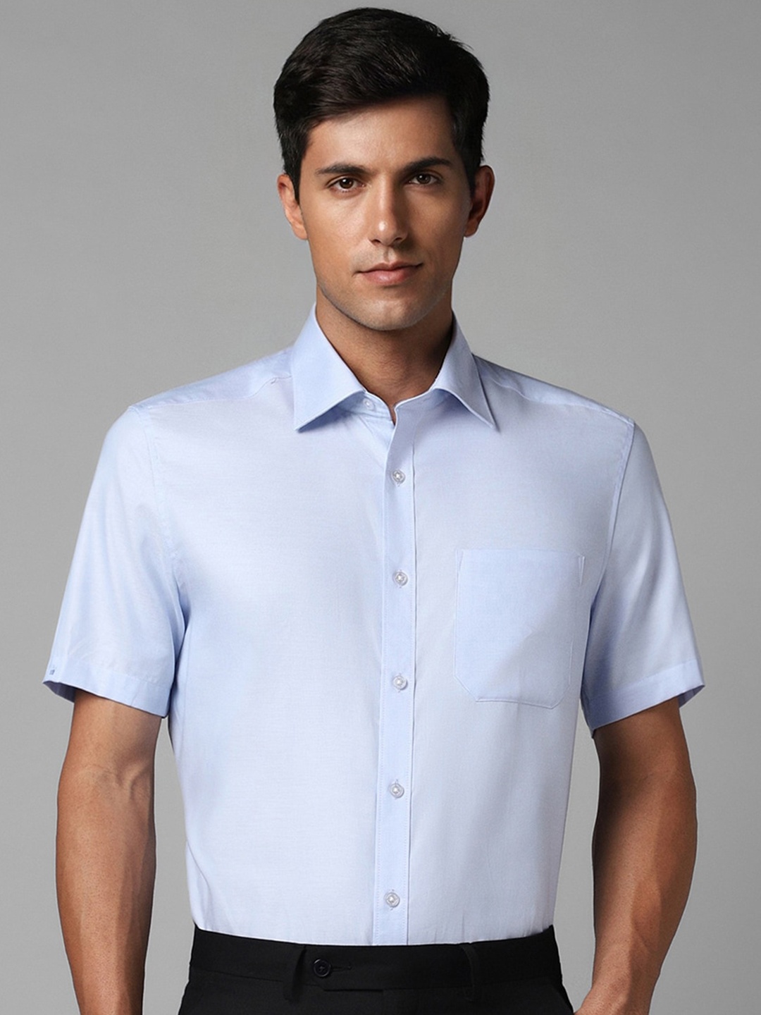 

Louis Philippe Classic Fit Pure Cotton Formal Shirt, Blue