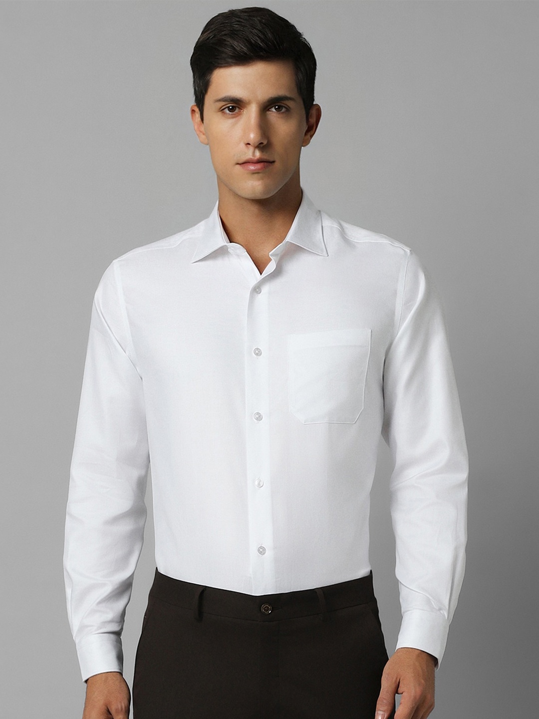 

Louis Philippe Cotton Opaque Formal Shirt, White