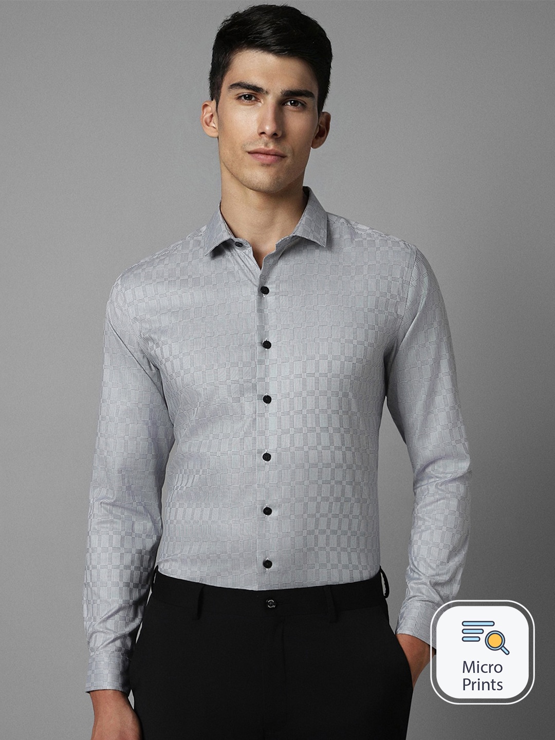 

Louis Philippe Slim Fit Opaque Formal Shirt, Grey