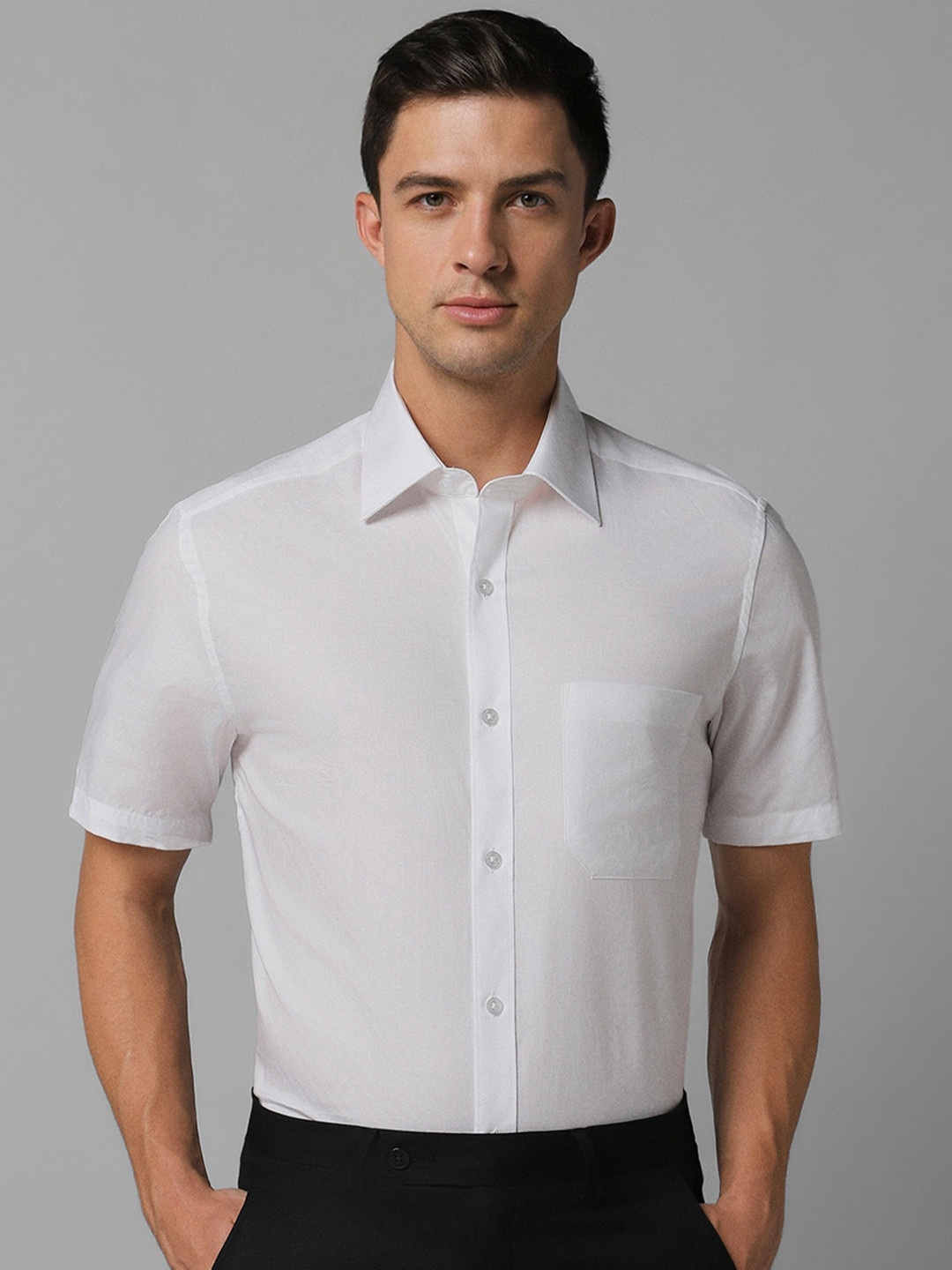 

Louis Philippe Pure Cotton Opaque Formal Shirt, White
