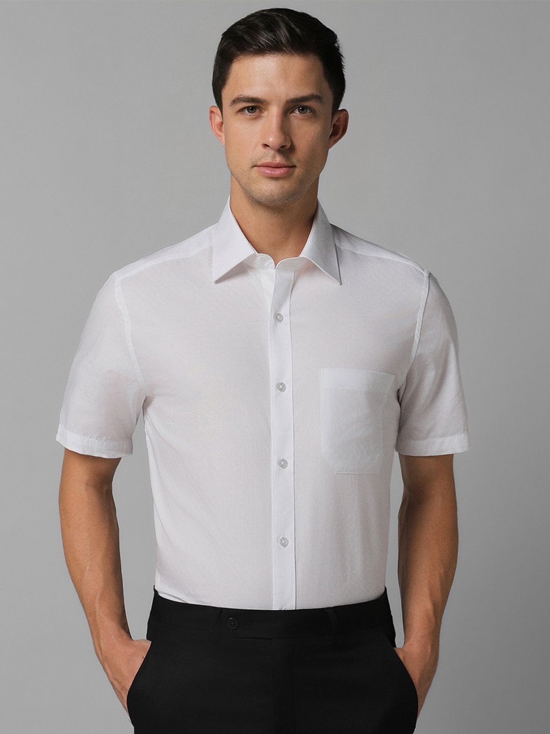 

Louis Philippe Classic Fit Pure Cotton Formal Shirt, White