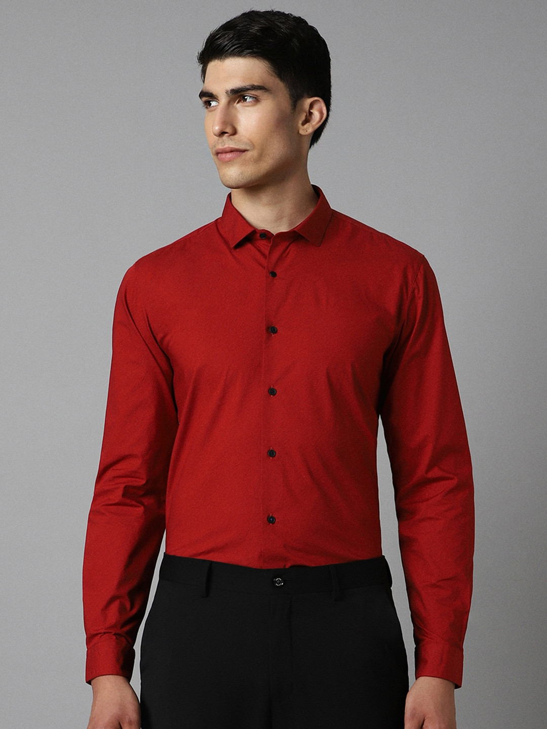

Louis Philippe Sport Abstract Printed Slim Fit Opaque Casual Shirt, Red