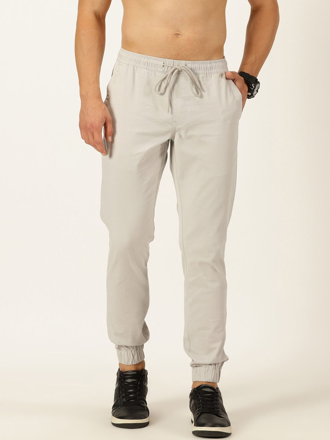

Mast & Harbour Men Grey Smart Easy Wash Joggers