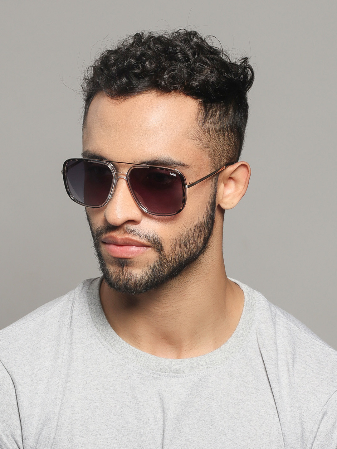 

IDEE Men Aviator Sunglasses with UV Protected Lens IDS2912C1SG, Grey