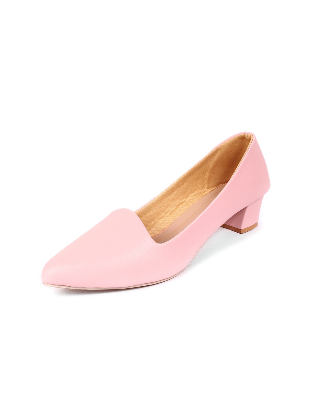 

WZAYA Solid Block Pumps, Pink