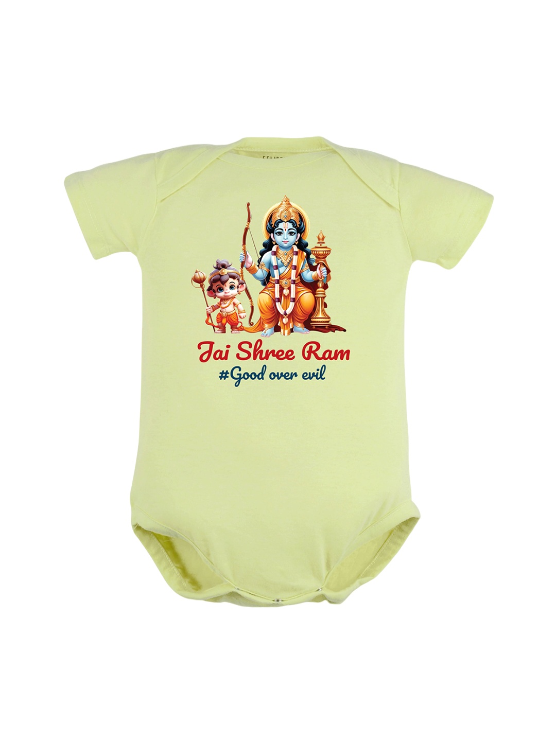 

FFLIRTYGO Infant Printed Pure Cotton Dussehra Bodysuit, Green