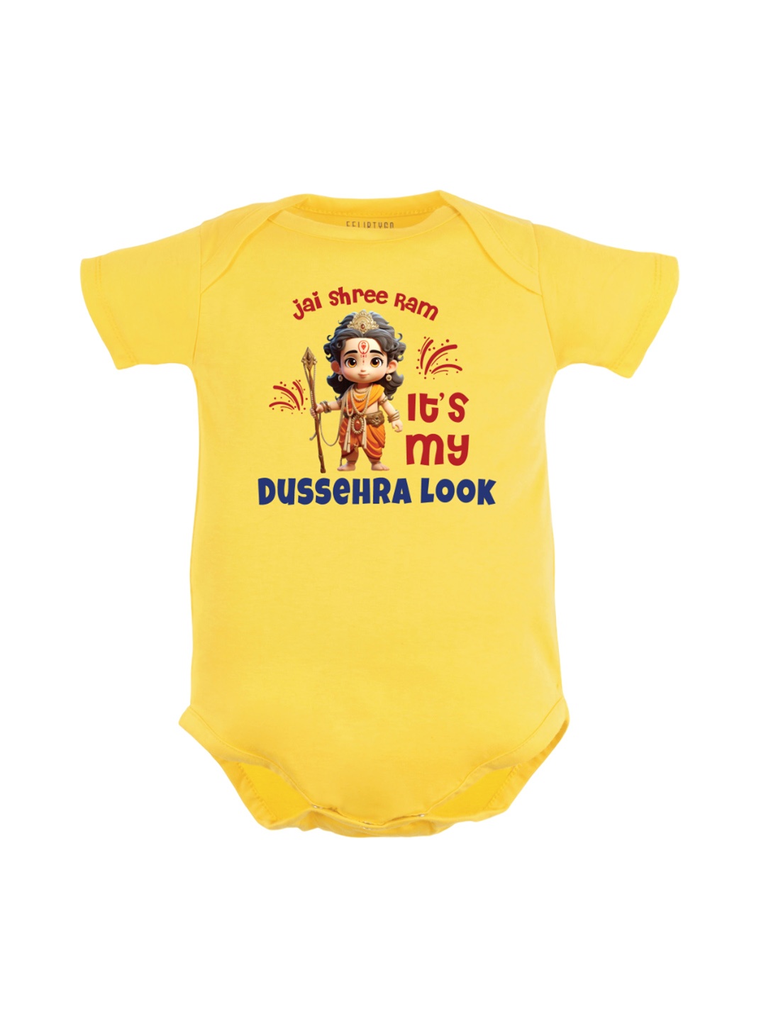

FFLIRTYGO Infant Graphic Printed Pure Cotton Bodysuit, Yellow
