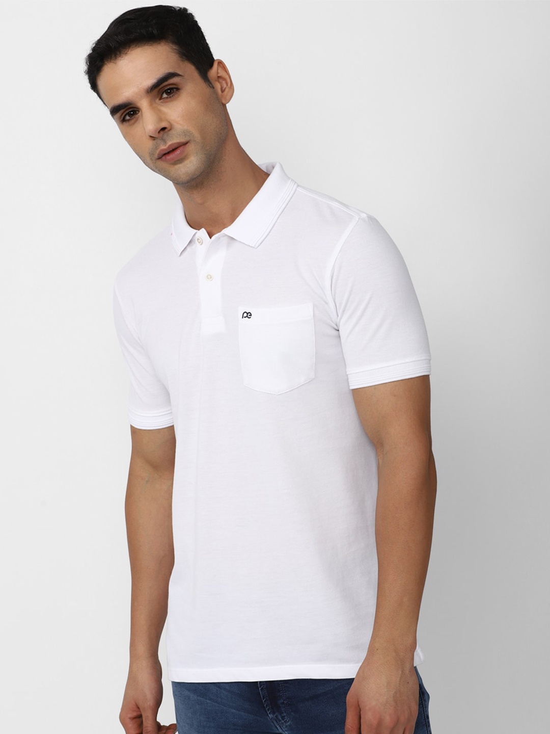 

Peter England Casuals Polo Collar Short Sleeves T-shirt, White