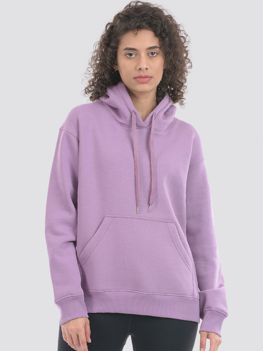 

ONEWAY Women Hooded Cotton Sweat Shirt, Purple