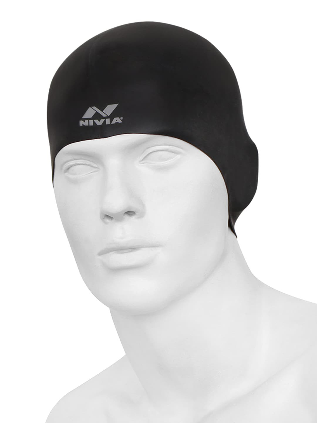 

NIVIA Unisex Racing 3D Swimming Cap, Black