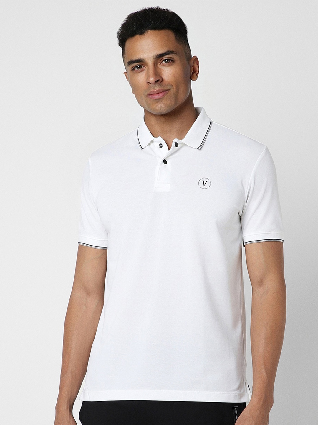 

Van Heusen Flex Polo Collar Casual knitted T-shirt, White