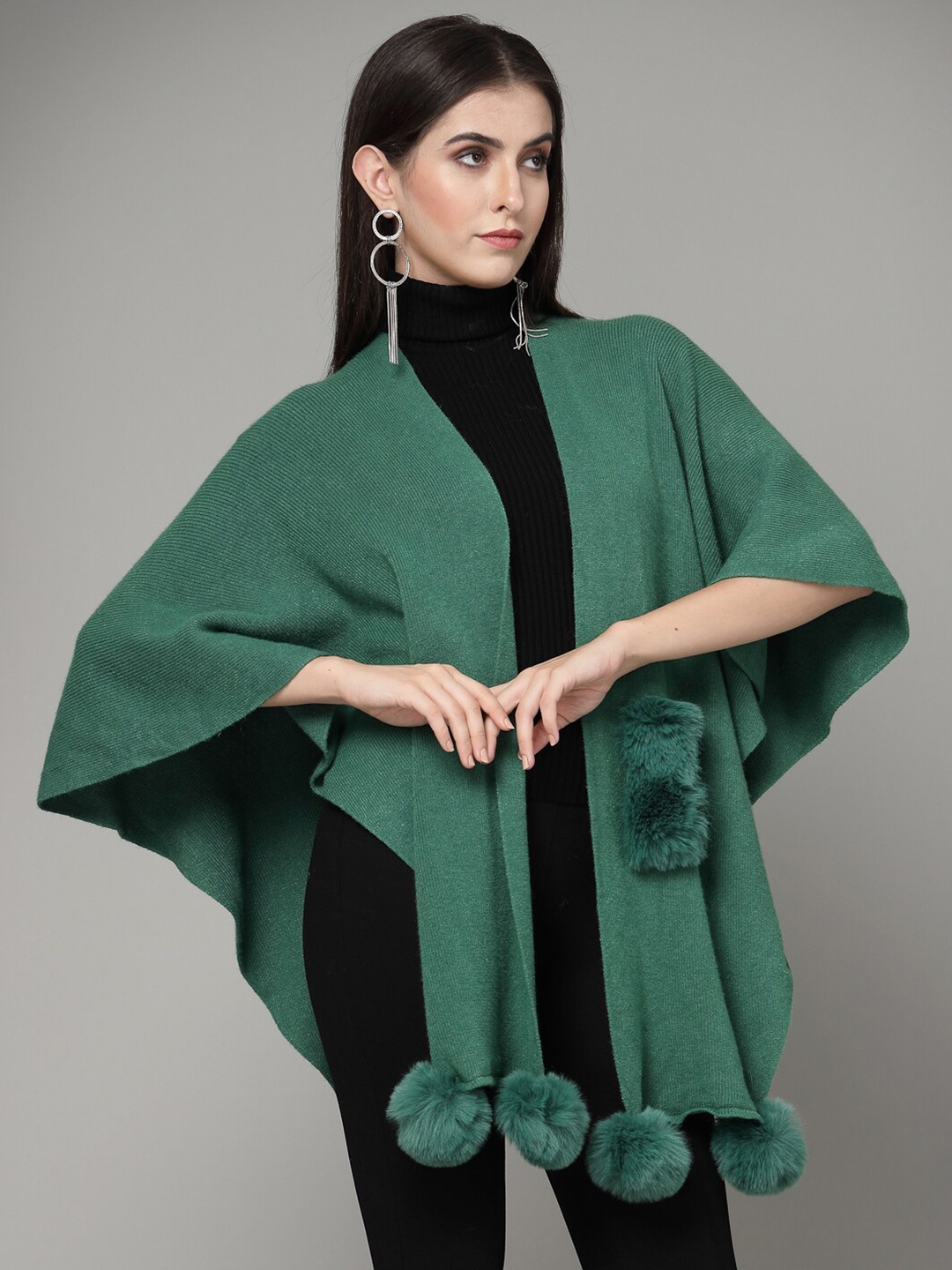 

Mafadeny Tie-Up Shrug, Green