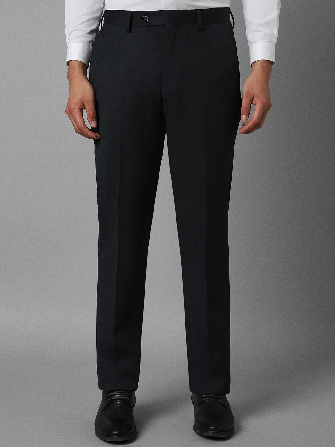 

Louis Philippe Men Mid-Rise Formal Trousers, Black