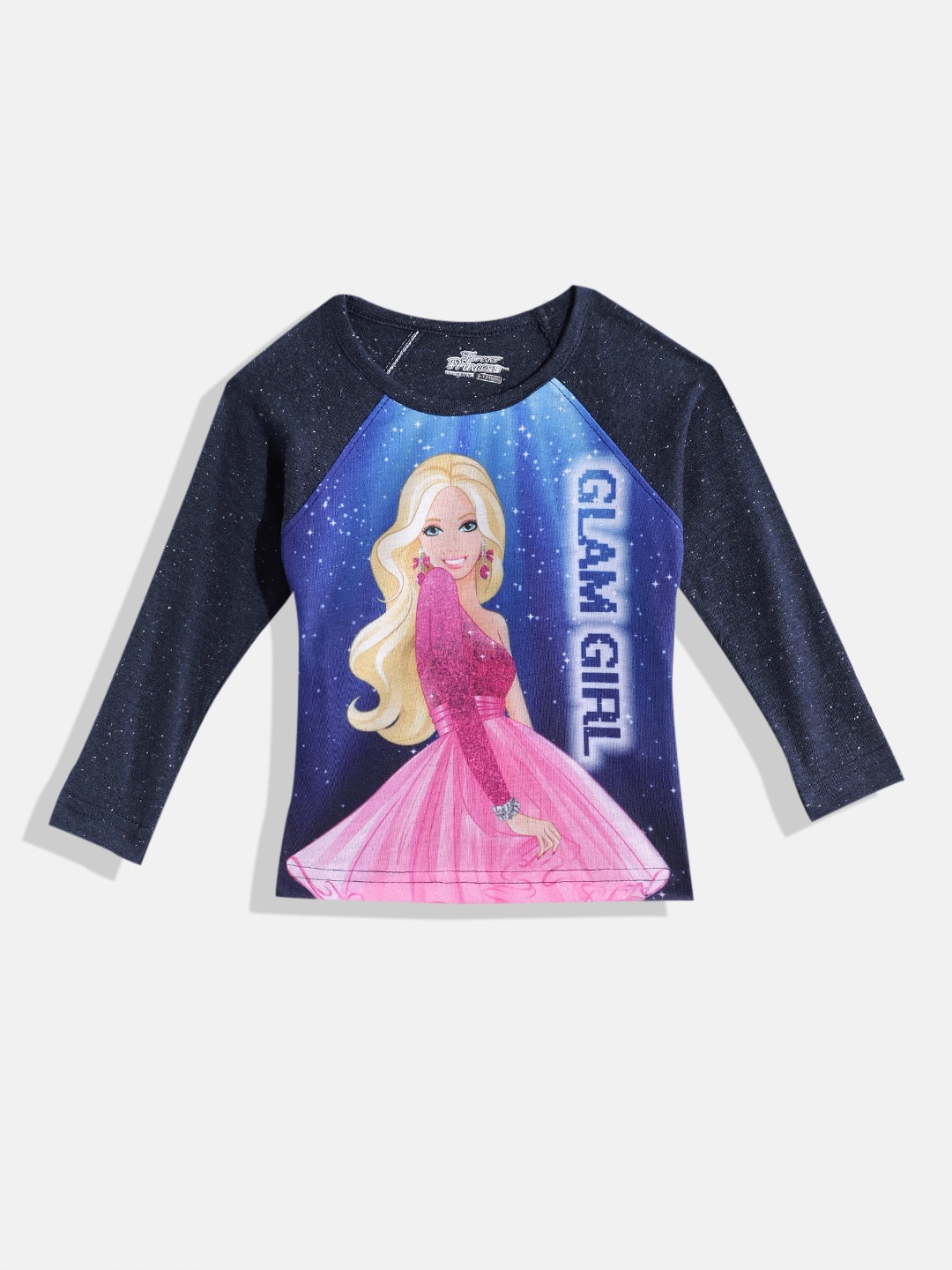 

Eteenz Girls Graphic PrintedT-shirt, Blue