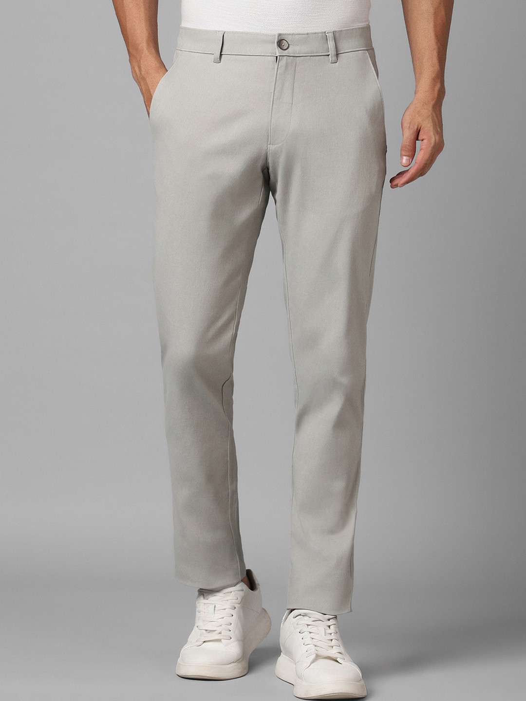 

Louis Philippe Sport Men Tapered Fit Mid-Rise Trousers, Grey