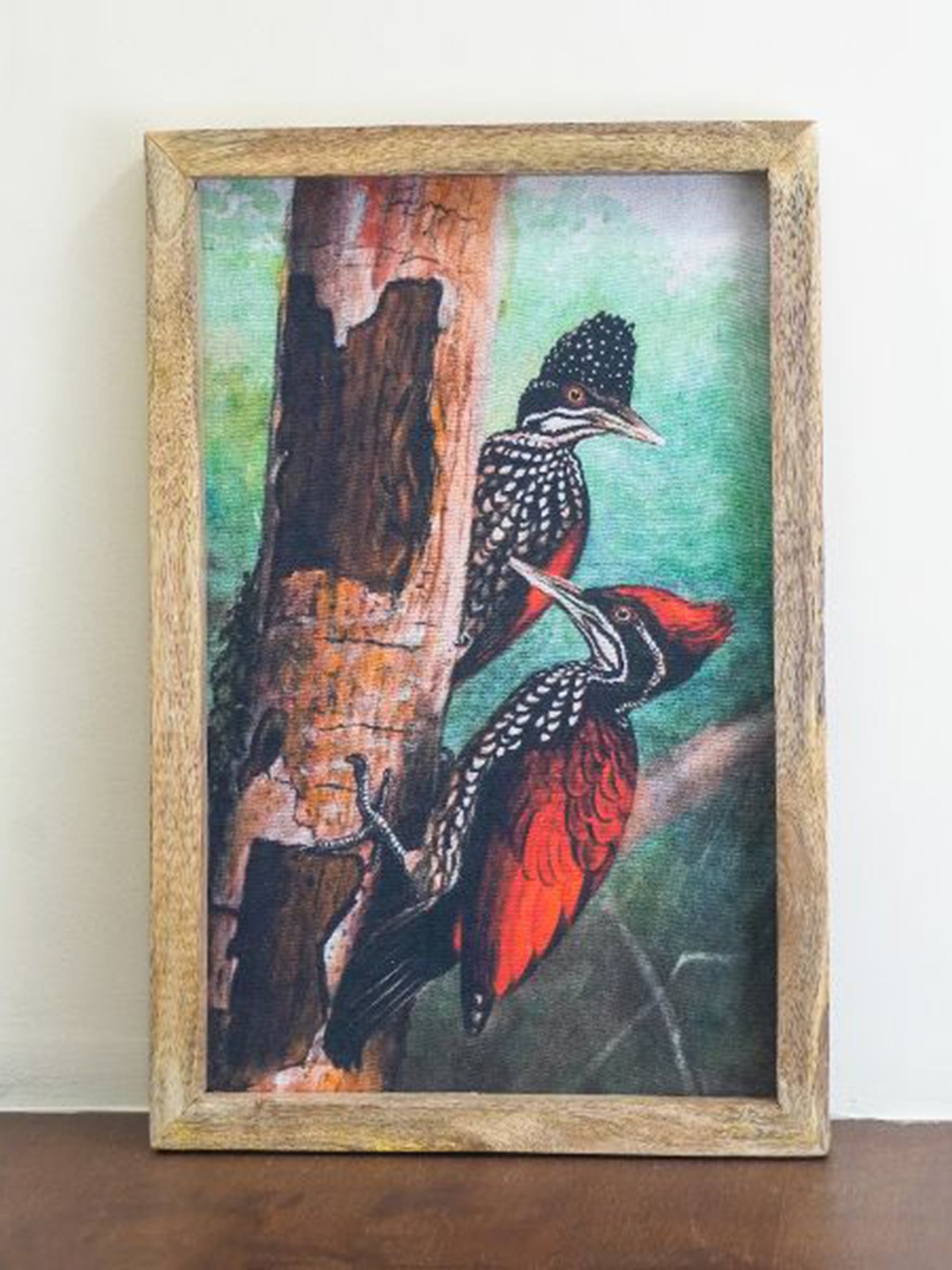 

The Decor Mart Blue & Red Woodpeckers Painting Wall Art