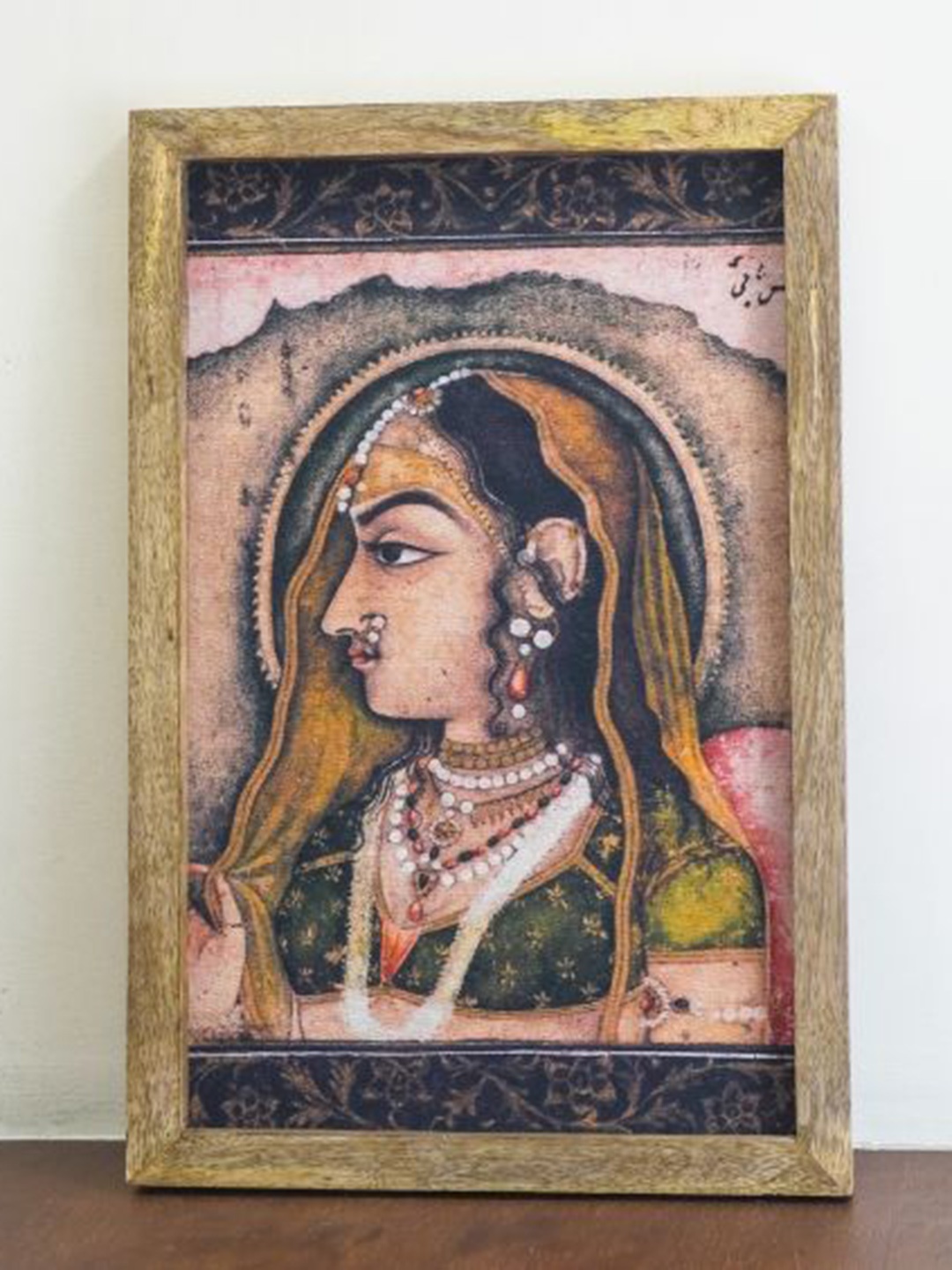 

The Decor Mart Black & Peach Rani Padmavati Painting Wall Art