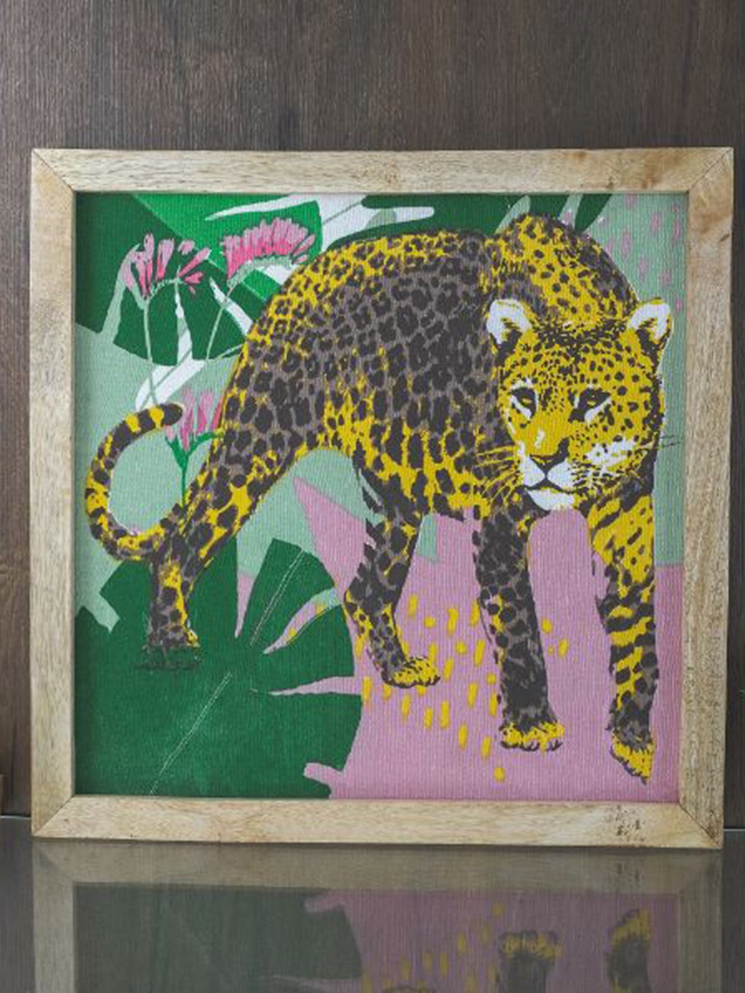

The Decor Mart Green & Brown Tropical Cheetah Wall Art