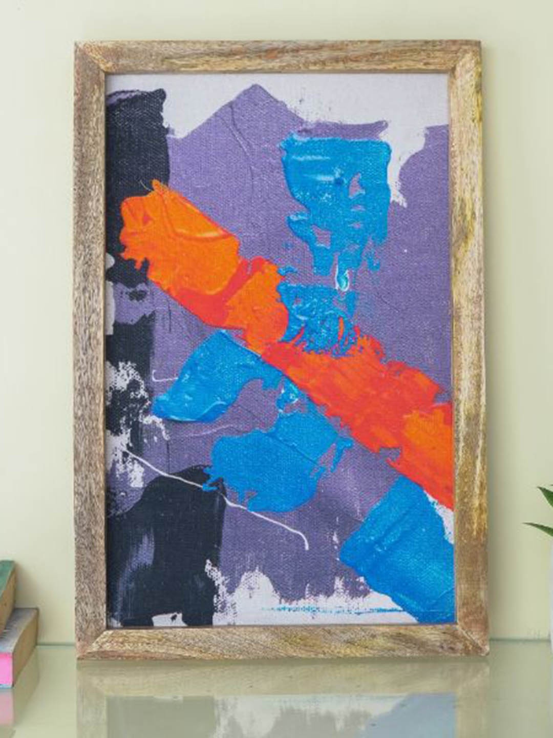 

The Decor Mart Abstract Canvas Painting Framed Wall Art, Blue